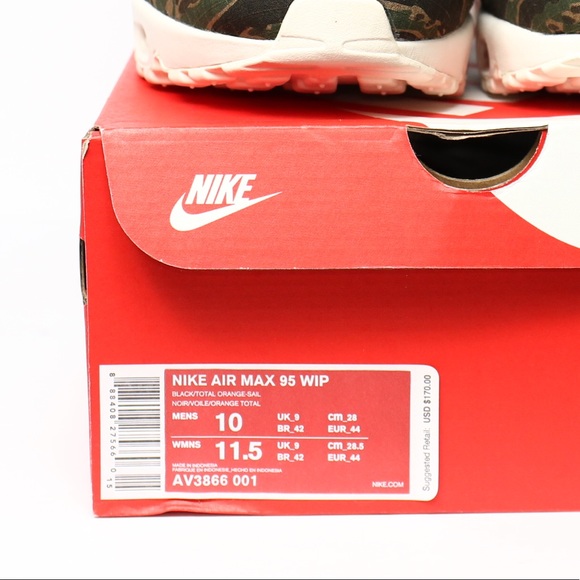 NIKE AIR MAX 95 CARHARTT WIP CAMO NWT - Picture 8 of 10